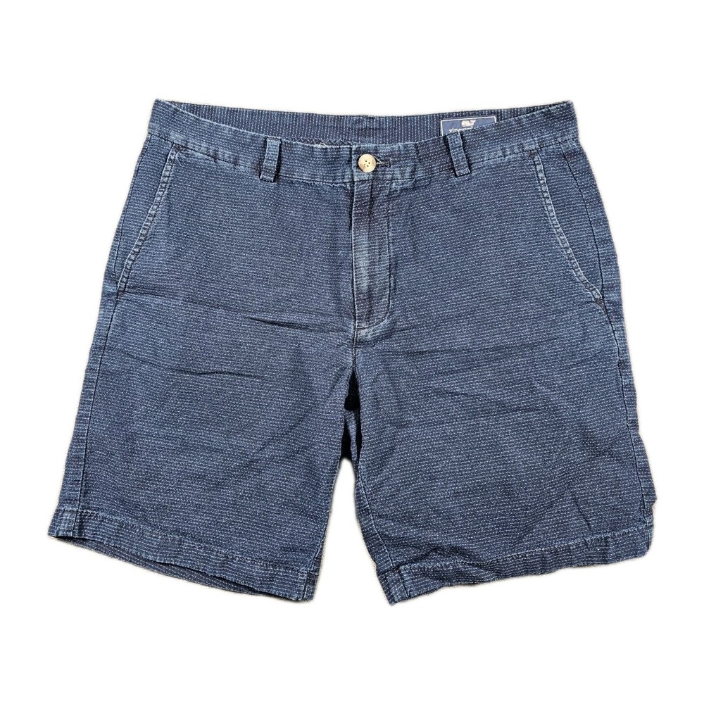 Vineyard Vines Breaker Shorts Mens 33 Blue Micro Dot‎ Cotton Chino 8"